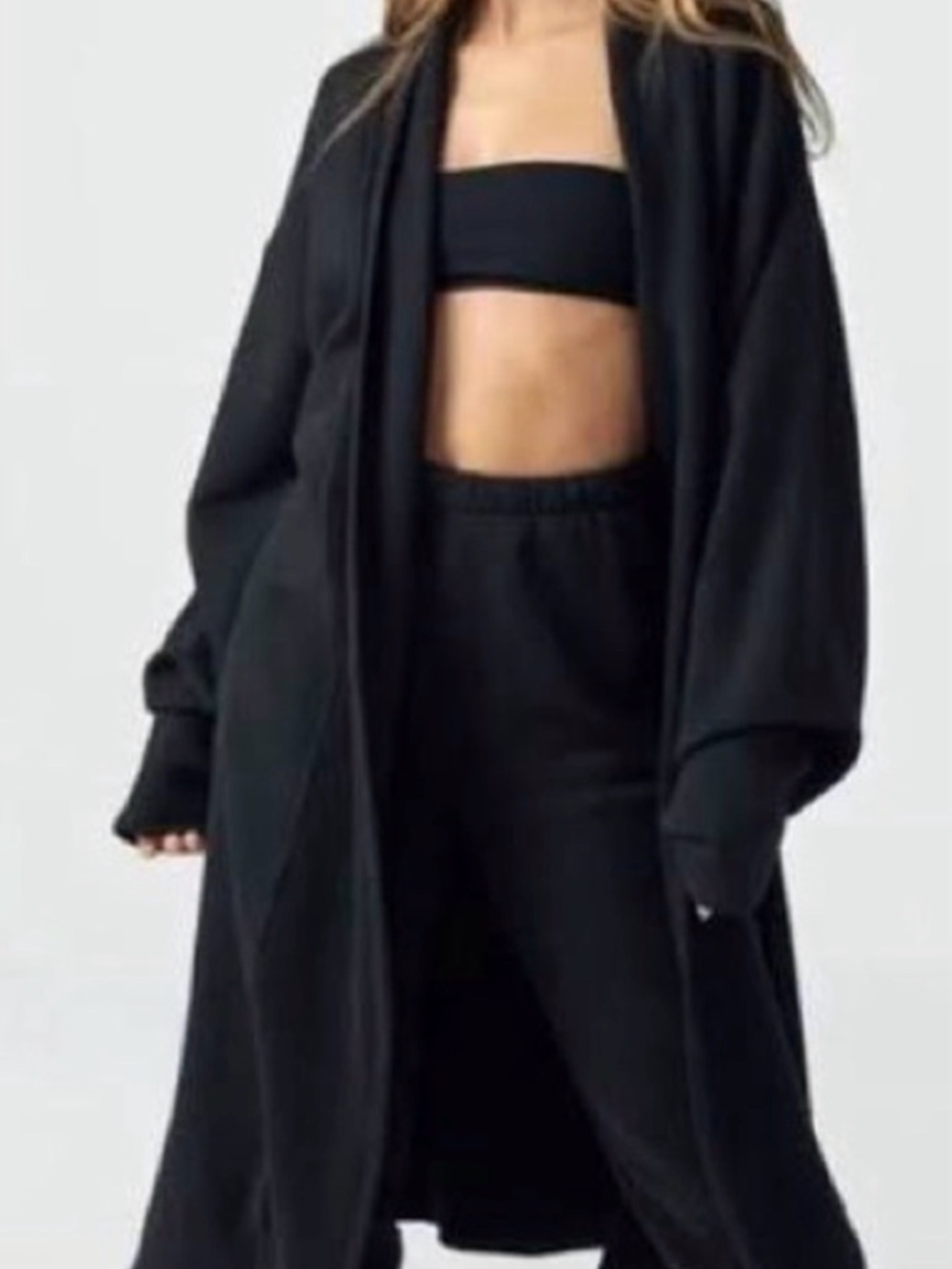 Joah Brown O/S Black Oversized Cardigan